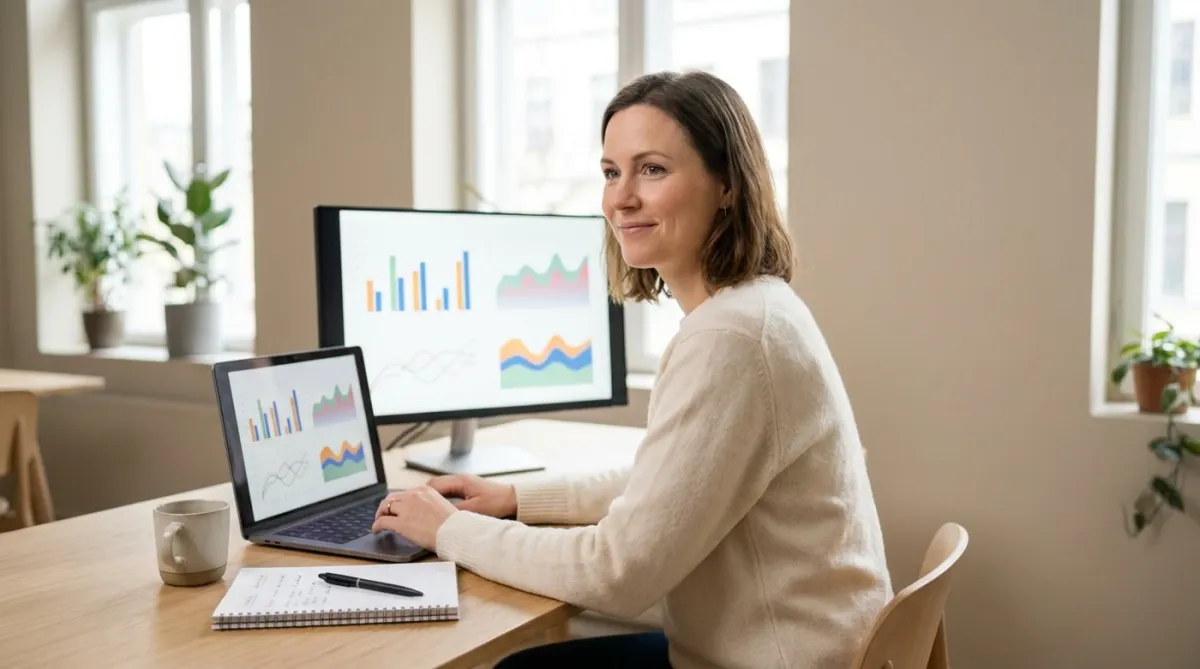 A marketing professional actively managing a Google Ads campaign
