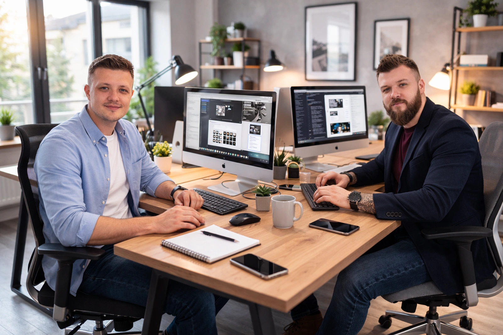 Alex and Cip at the Brilliant Digital office