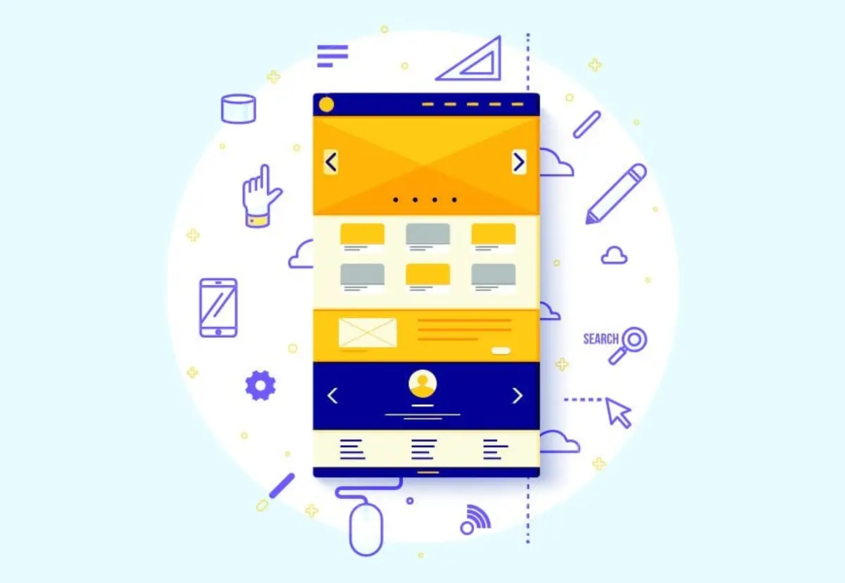 a website page with essential elements