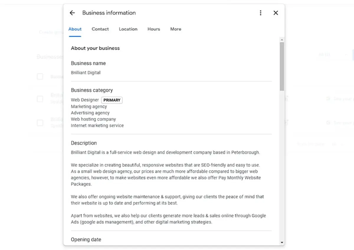 optimising google business profile