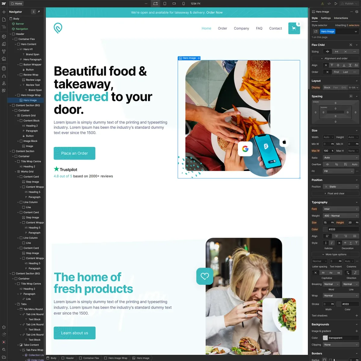 bespoke webflow website design