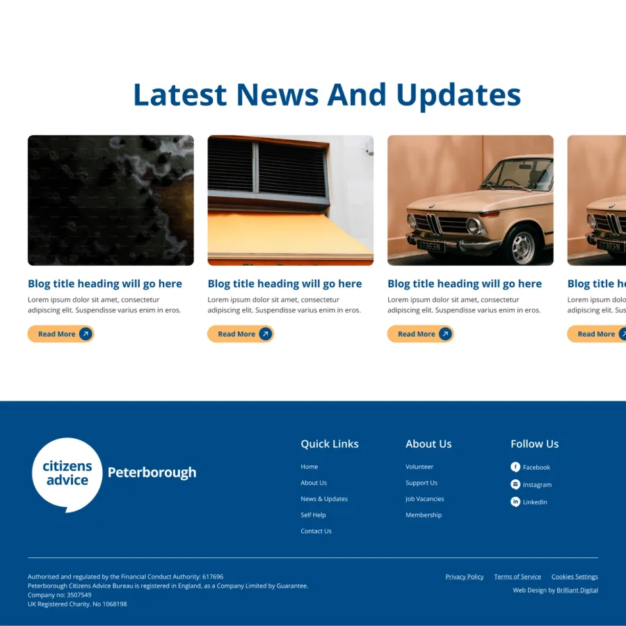 Citizens Advice Peterborough website screenshot 4