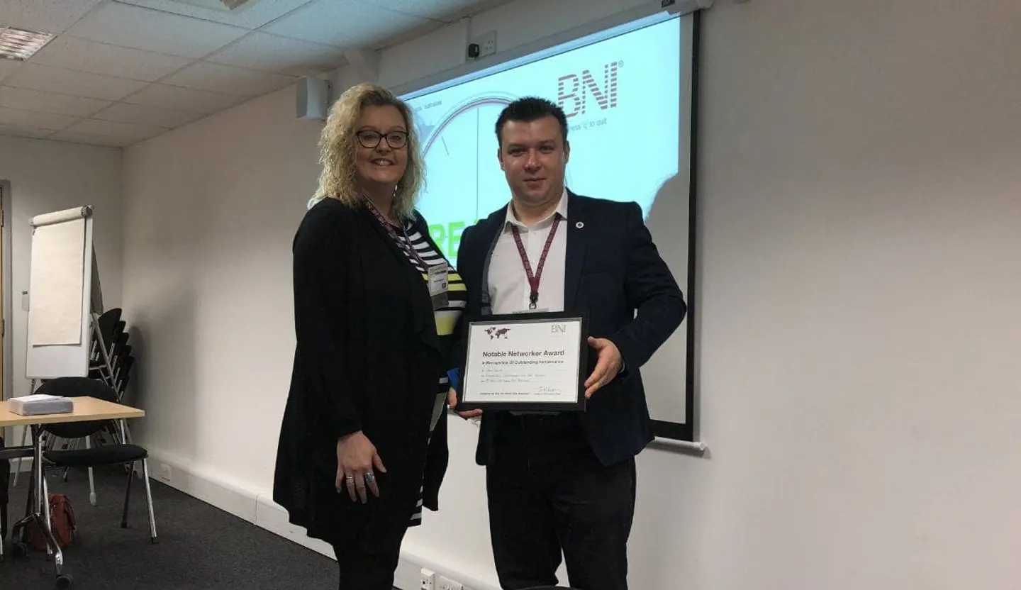 Alex Calinov receives Notable Networker Award