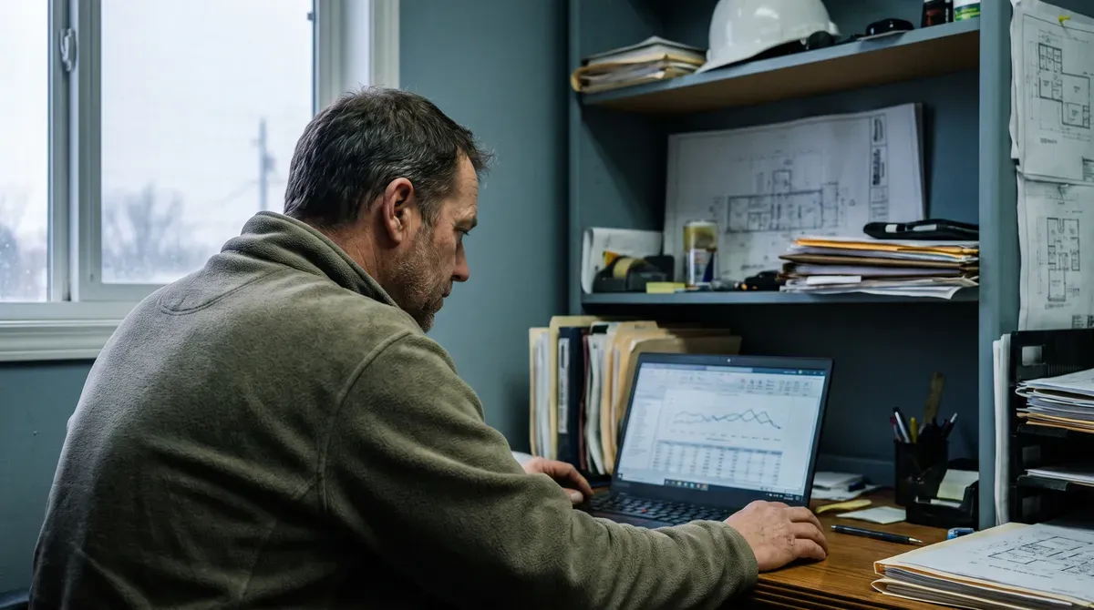 A small business owner checking how their website is performing in Google Search Console