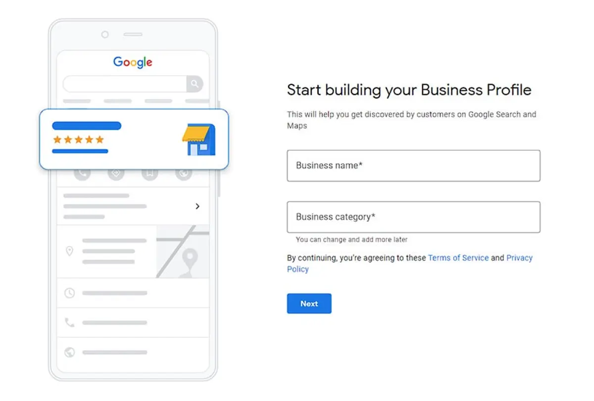 setting up your google business profile