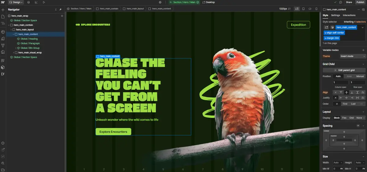 responsive design with no code or custom code