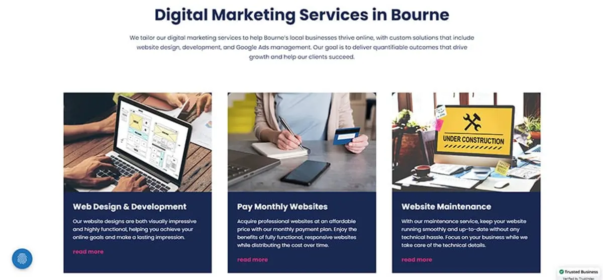 example of location and service page