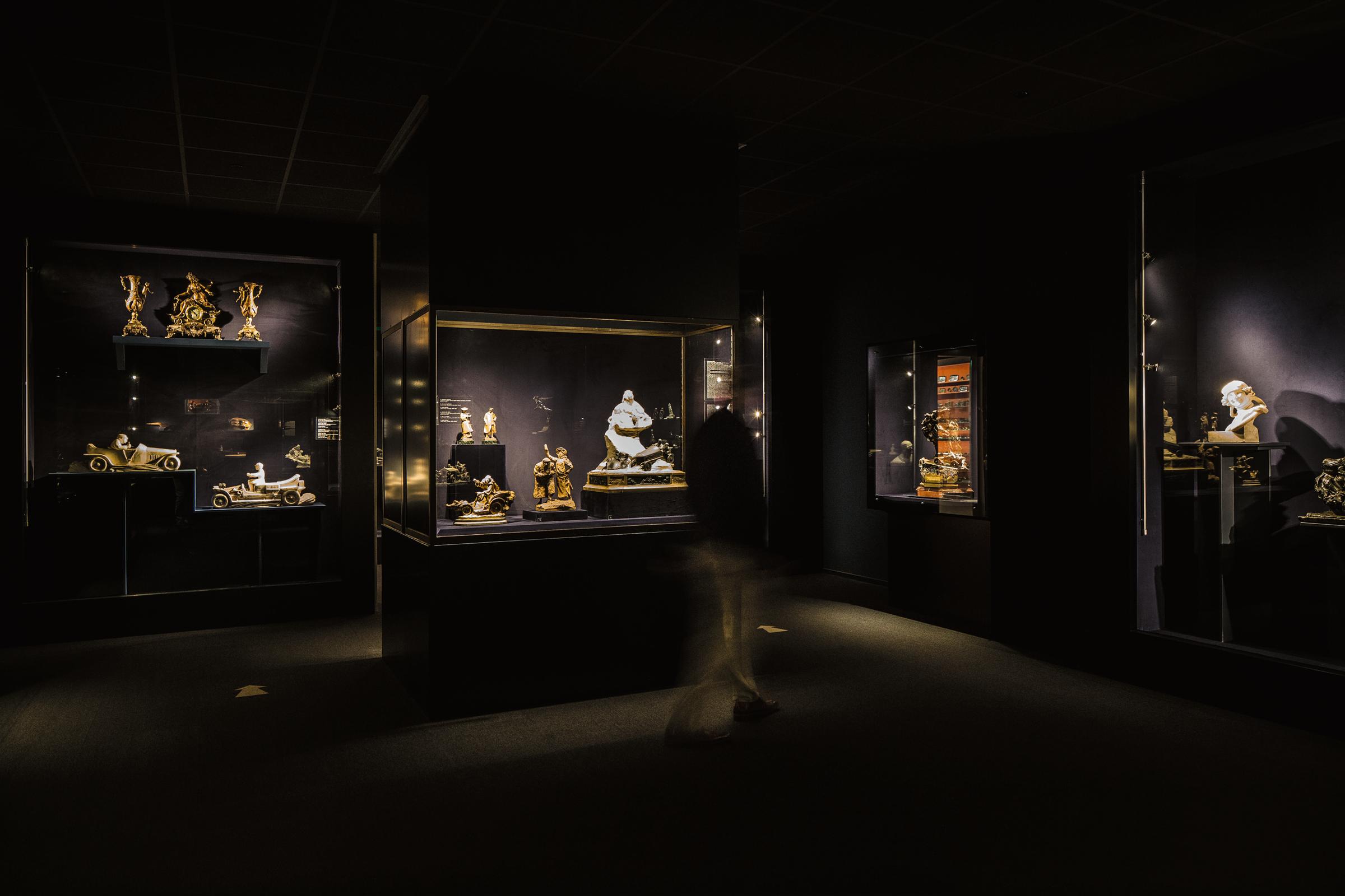 Memorabilia donkere zaal
