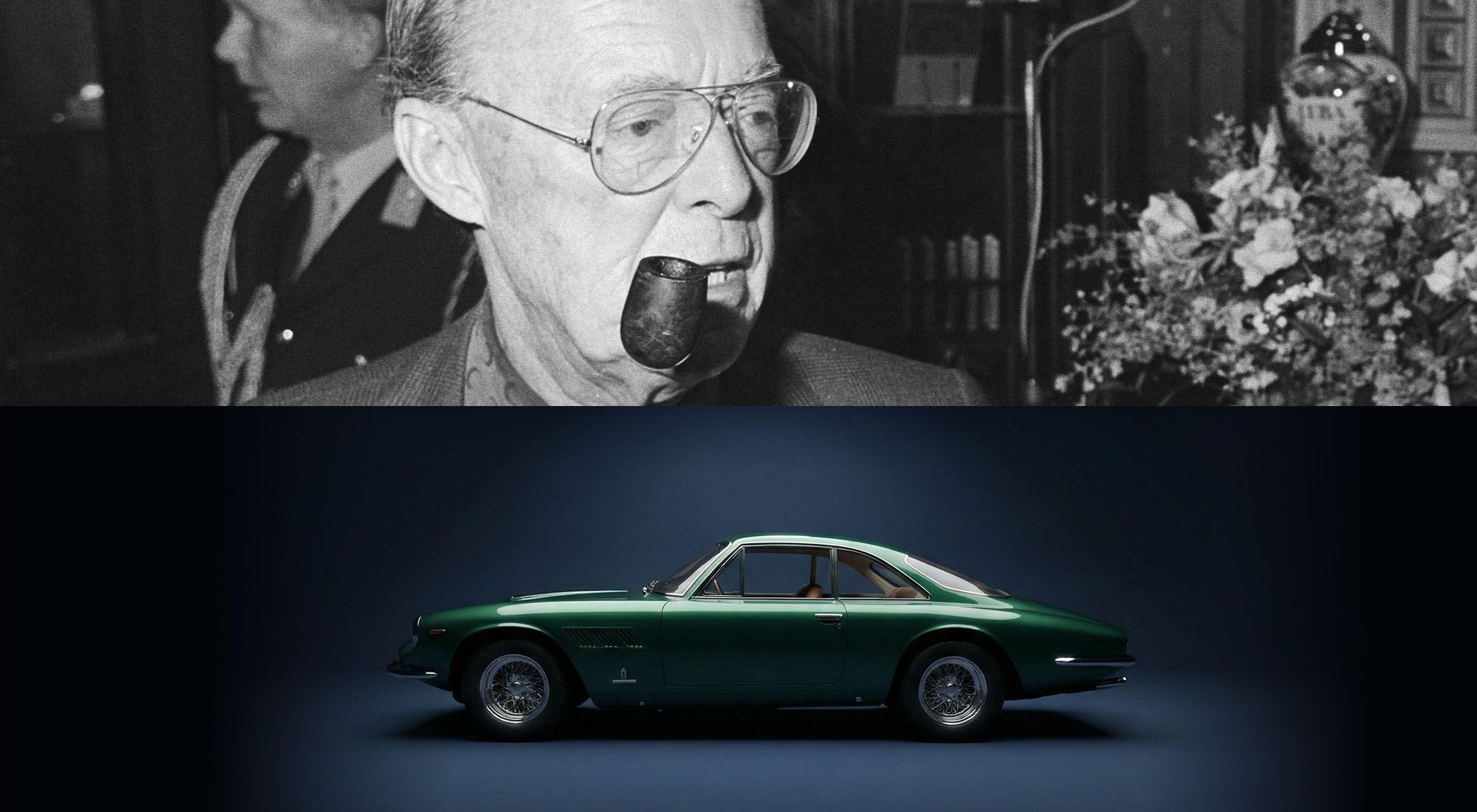 Prins Bernhard ja su Ferrari 500 superfast Louwman Museumas