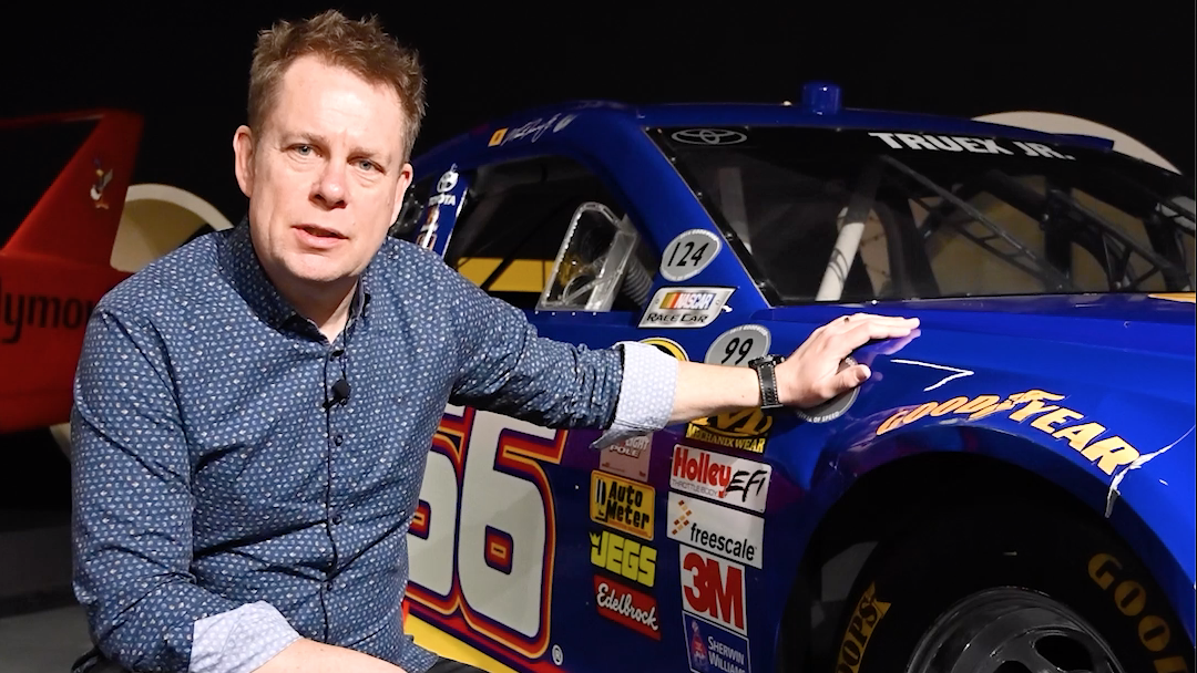 Le journaliste automobile Rick Winkelman au musee Louwman