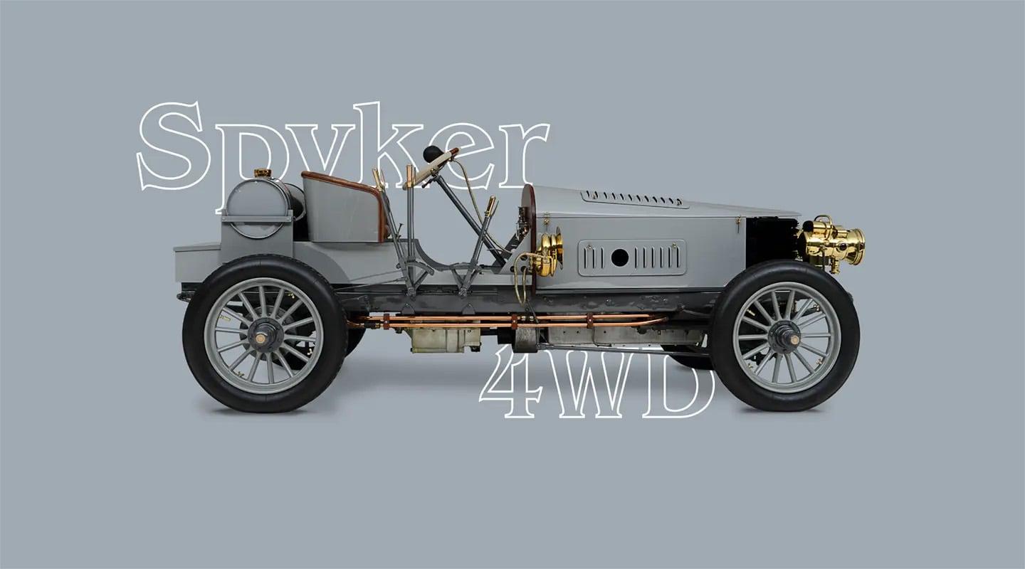 Voiture de course a quatre roues motrices Spyker 60-HP
