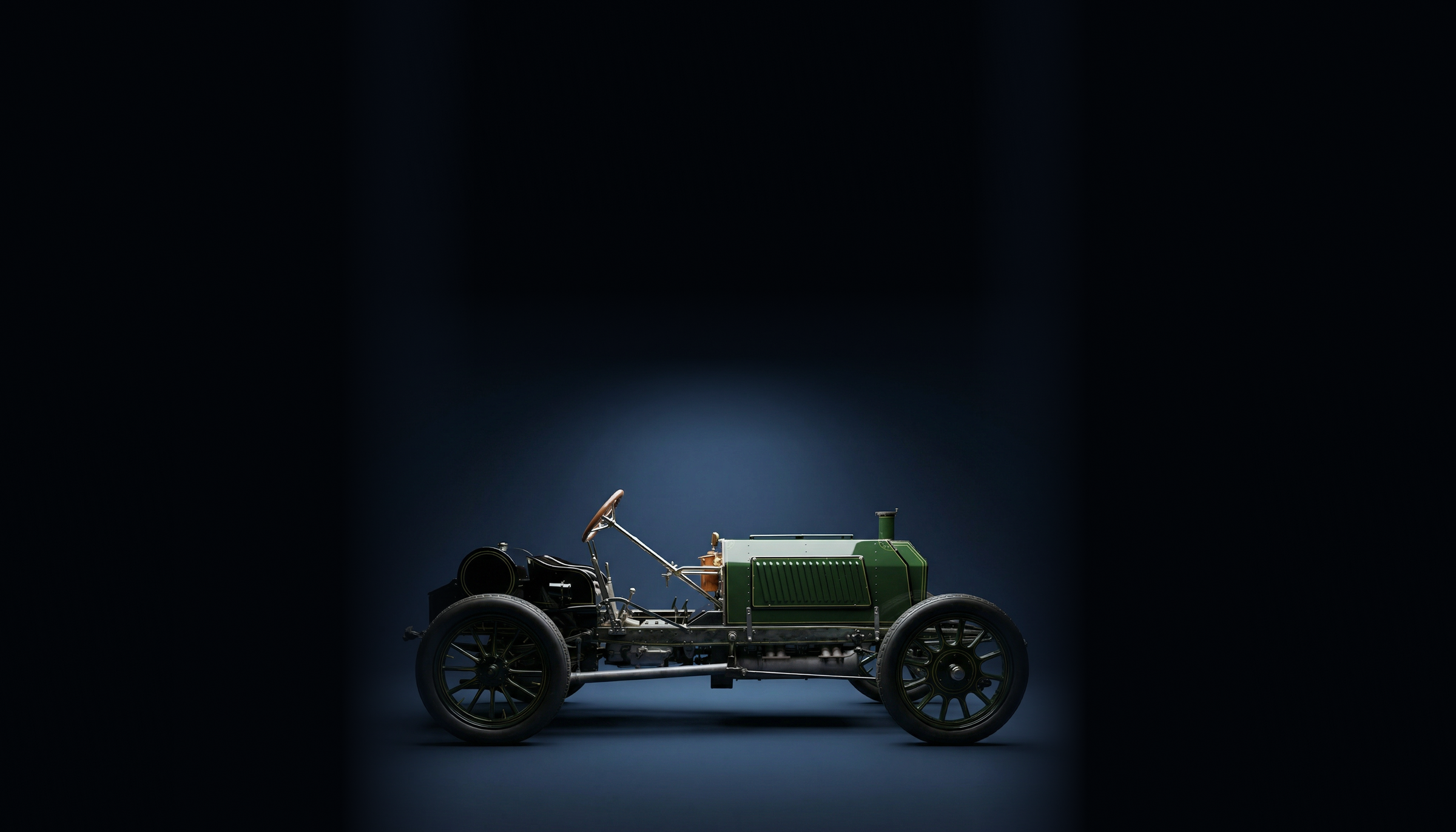 Napier 100hp gordon bennett racing car donkerblauwe studio