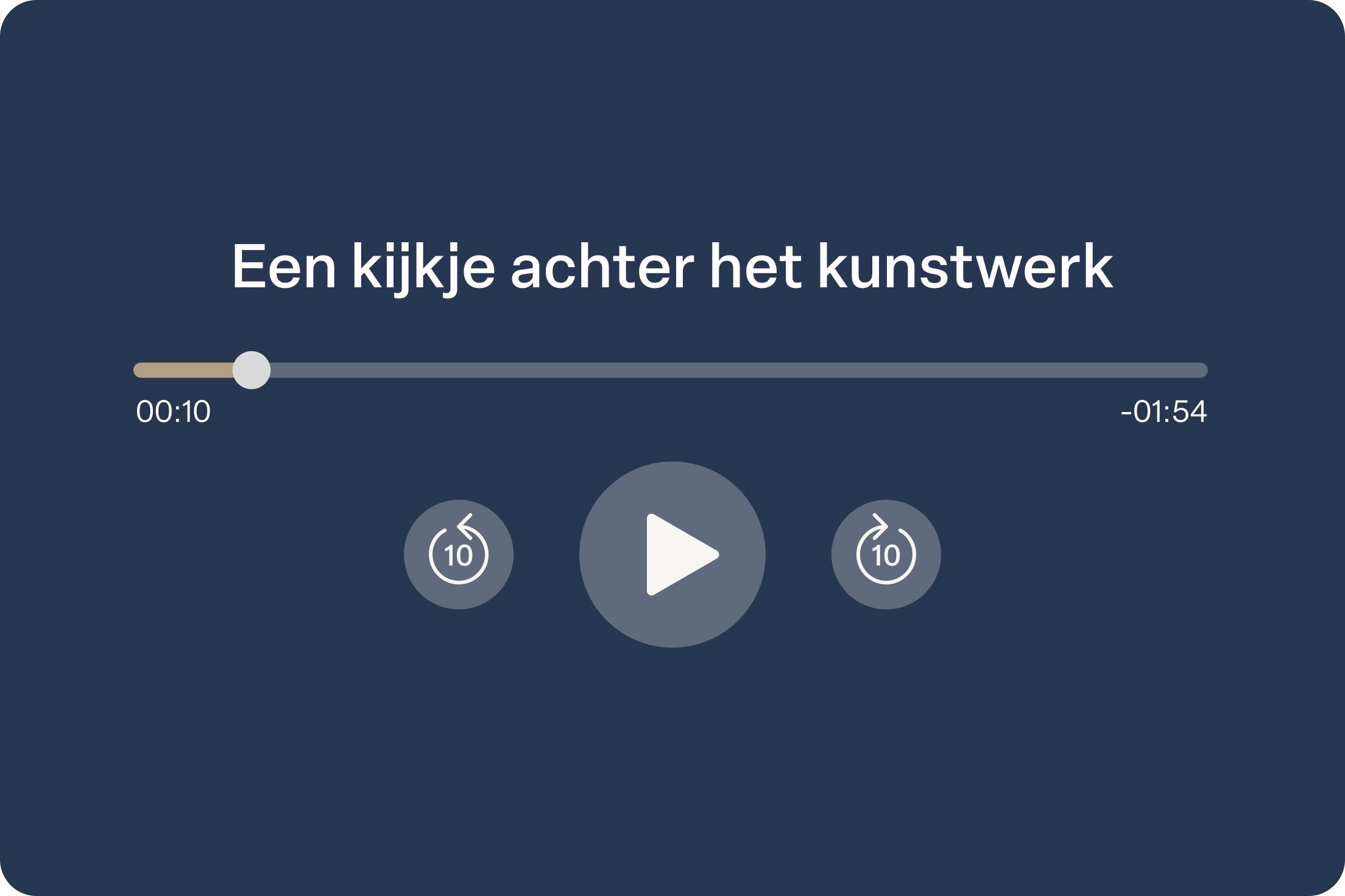 Audiokaart een kijkje achter het kunstwerk