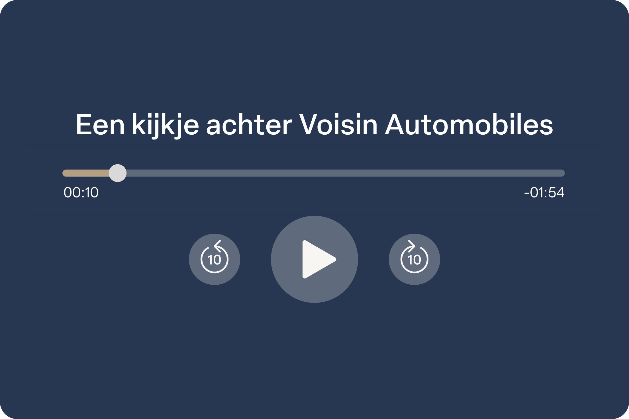 Audiokaart Voisin Automobiles