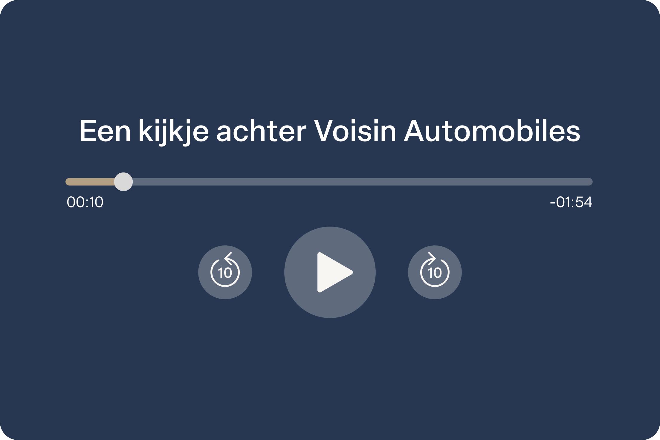 Audiokaart Voisin Automobiles