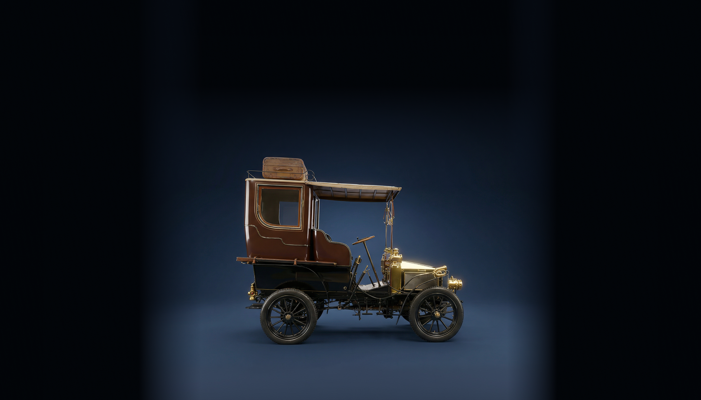 White Model C Steam Car demi-limousine