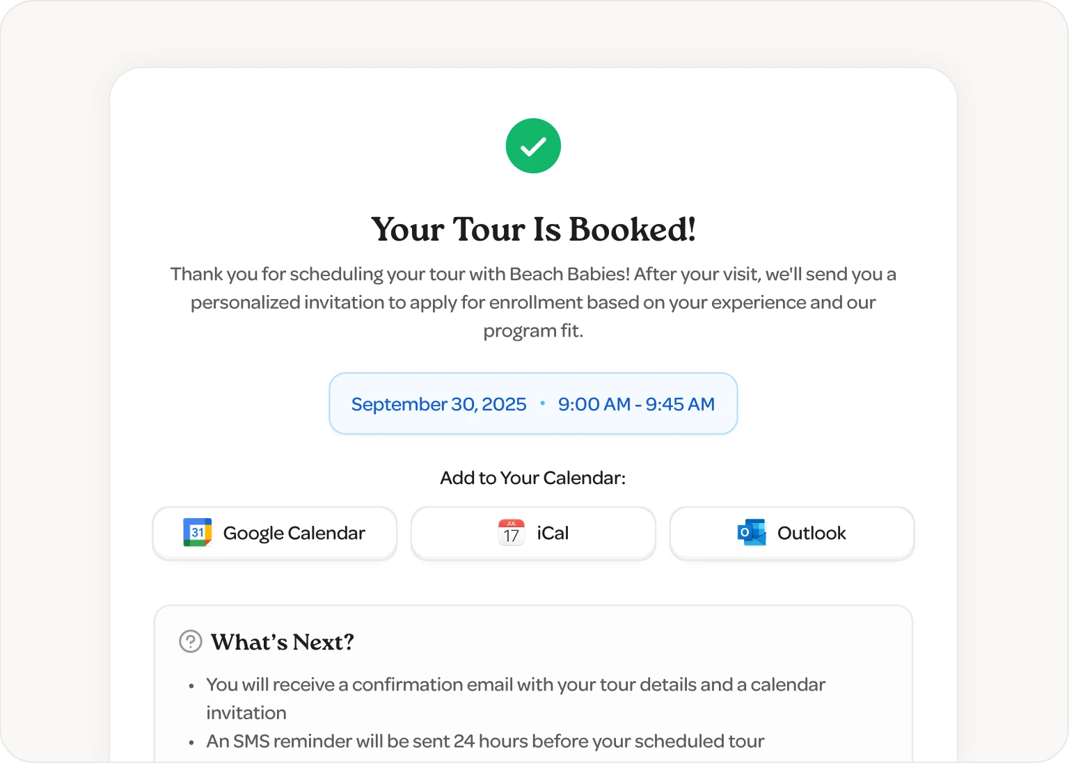 Inquiries and tours image