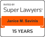Janice M. Savinis Super Lawyers Badge 15 Years