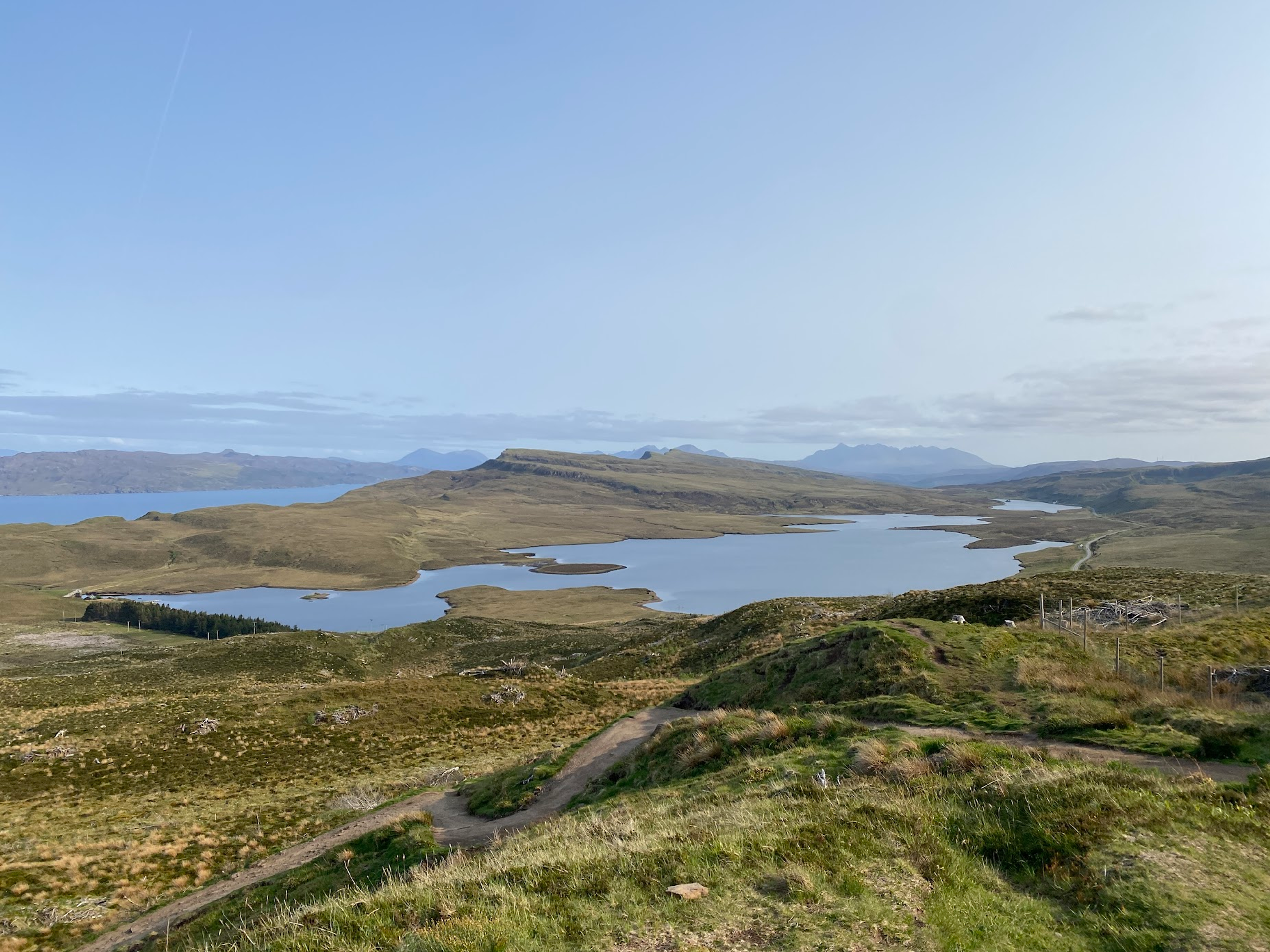 Views over Skye and Scotland from the trail