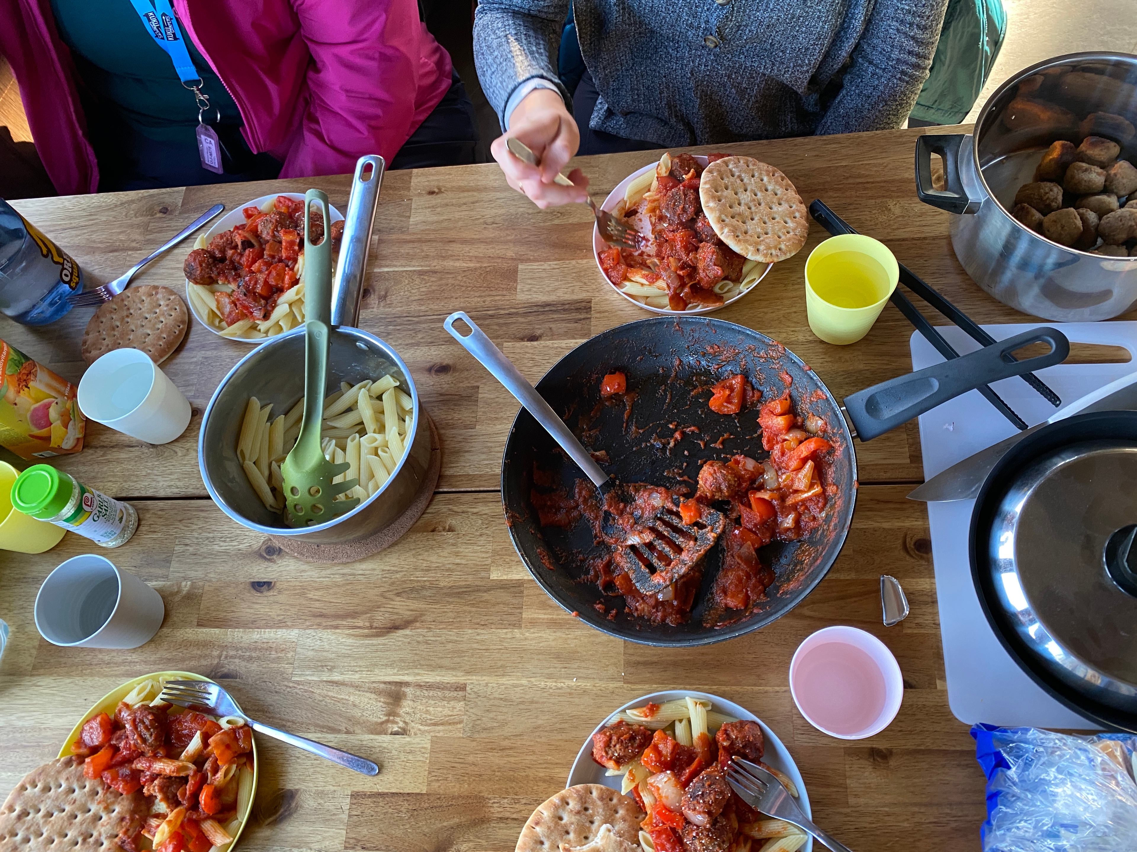 Pasta camp dinner