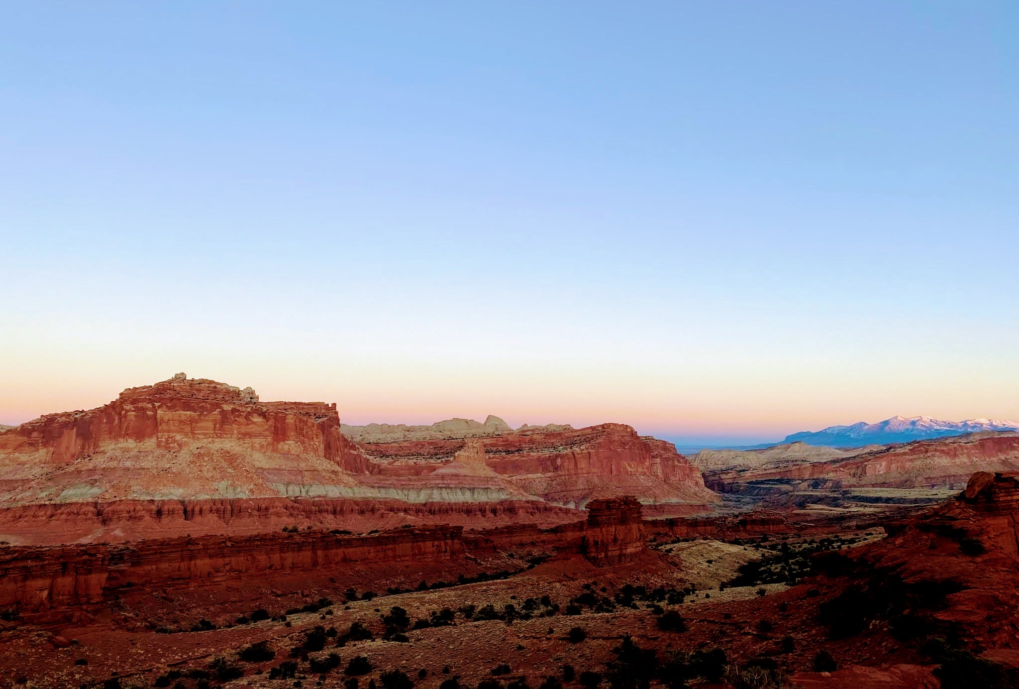 Sunset over Capitol Reef National Park