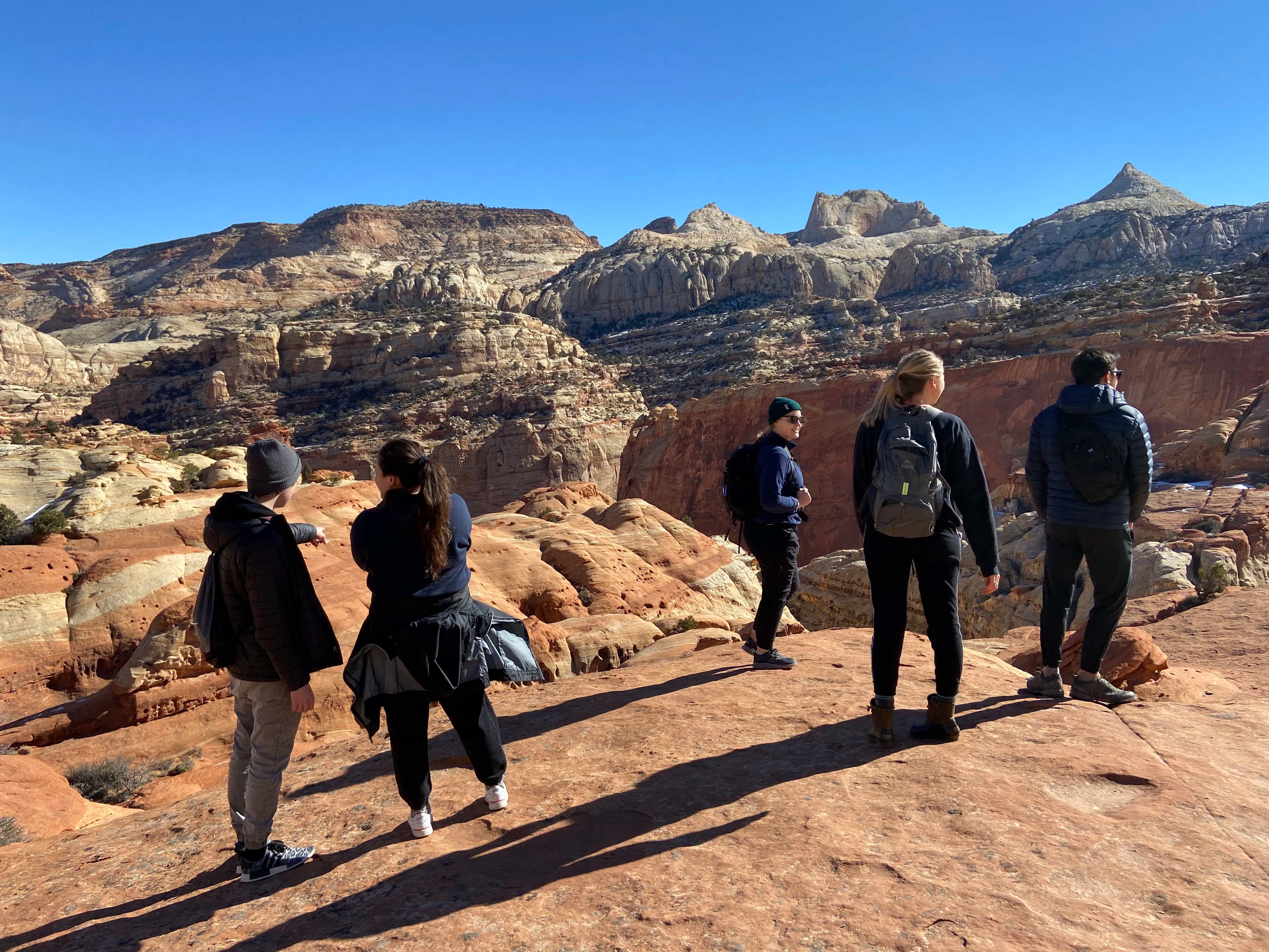 Hikers in Capitol Reef National Park