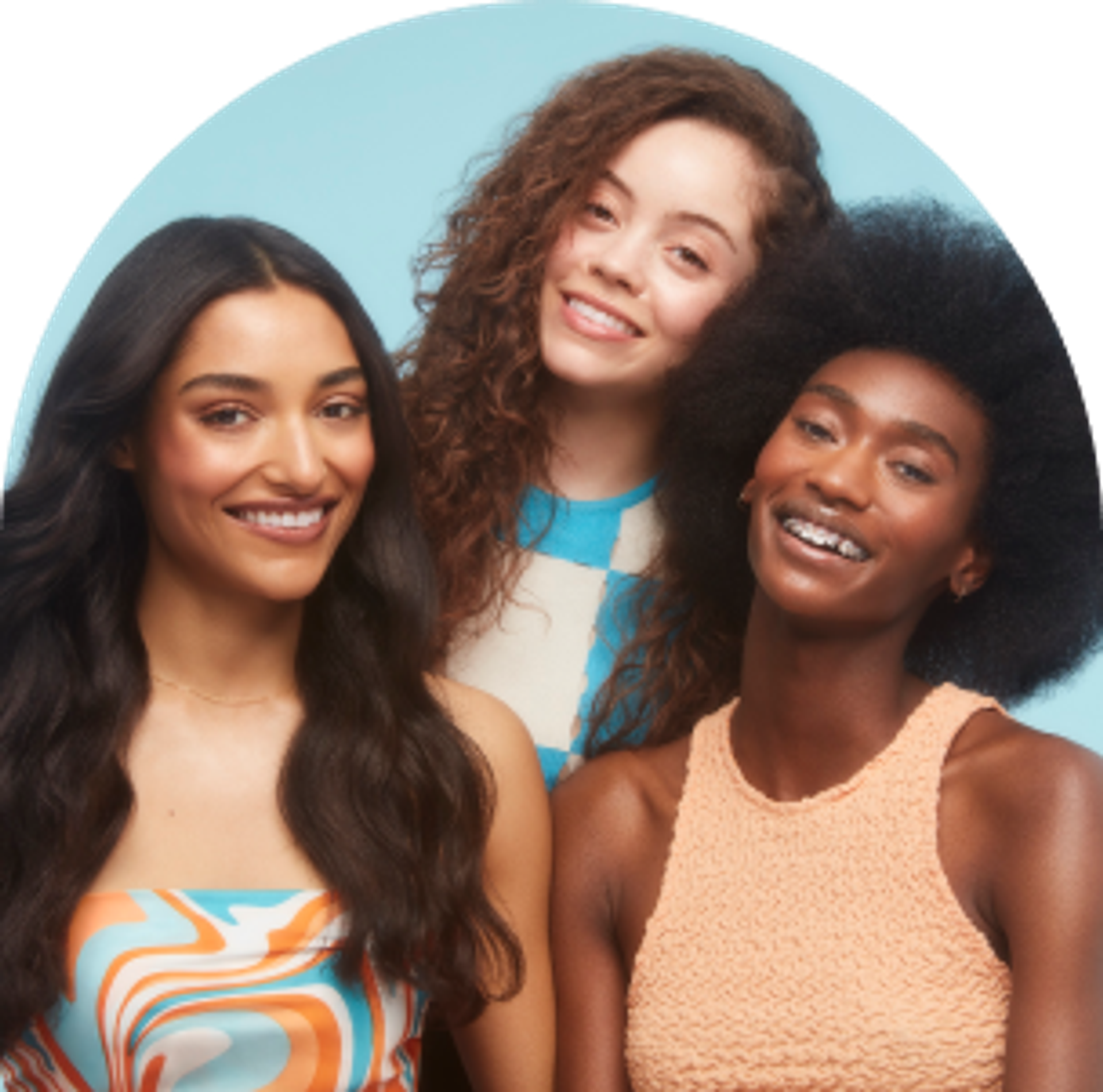 3 models posing together