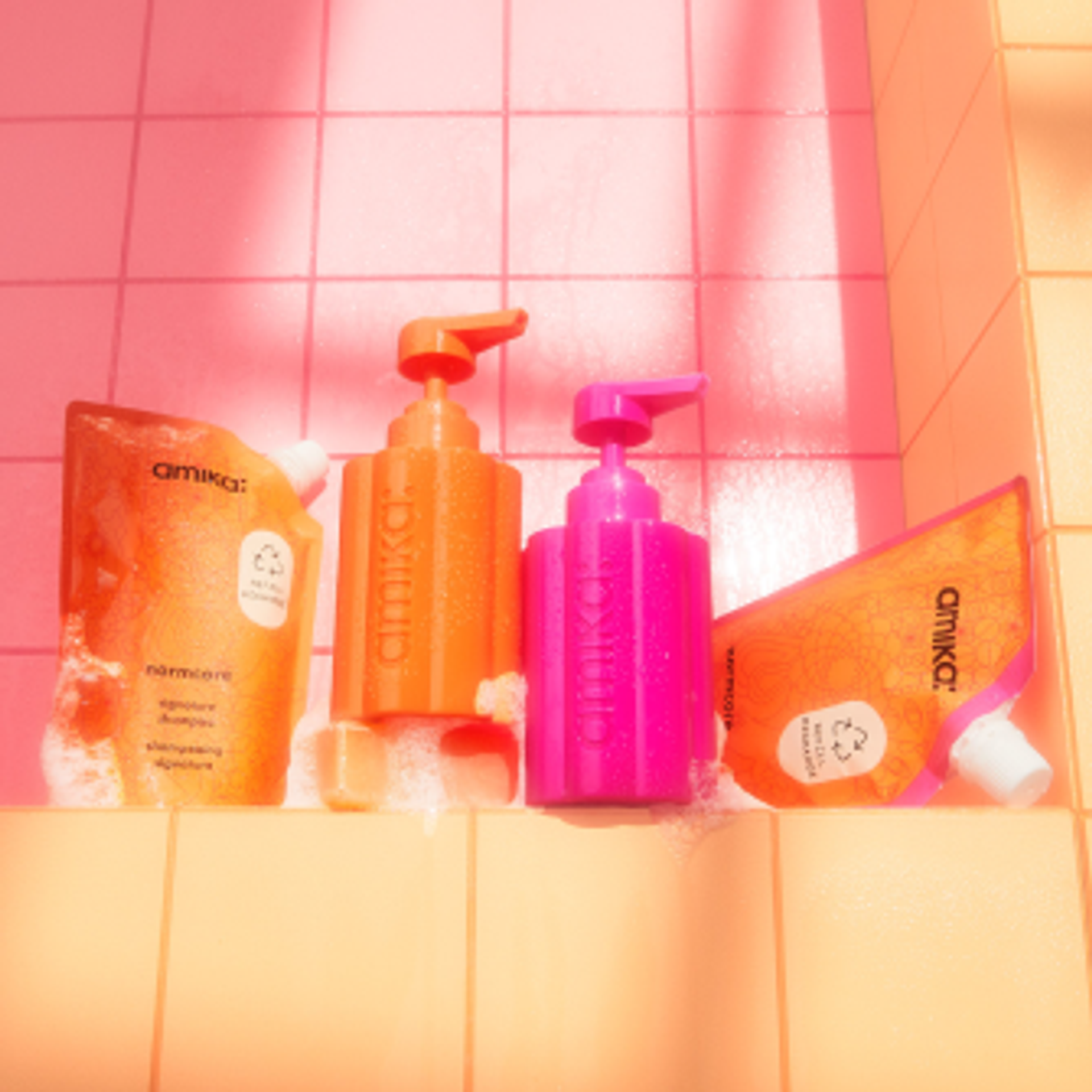 normcore signature shampoo refill pouches and forever friend bottles