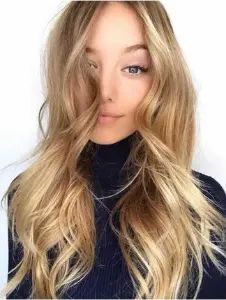 warm blonde hair