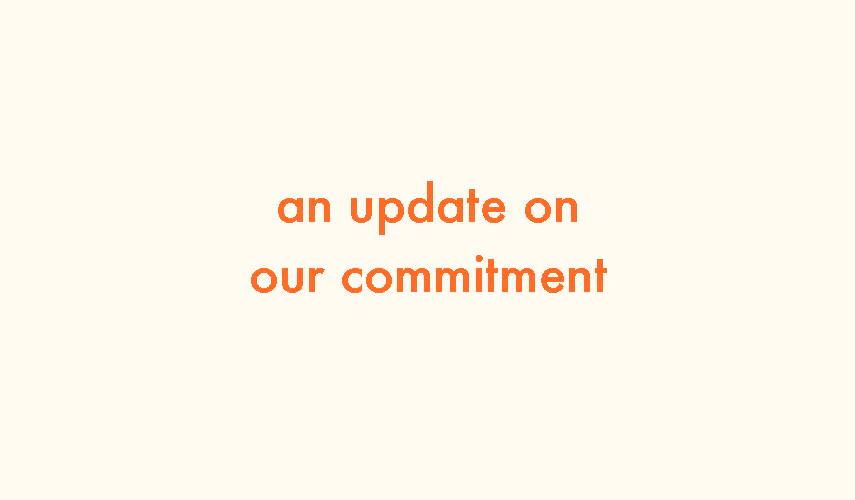 an update on our commitment graphic