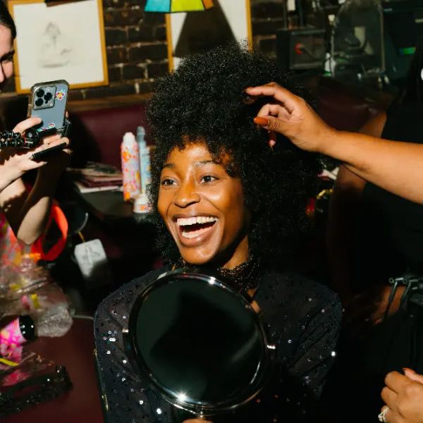 hair being styled at new york fashion week