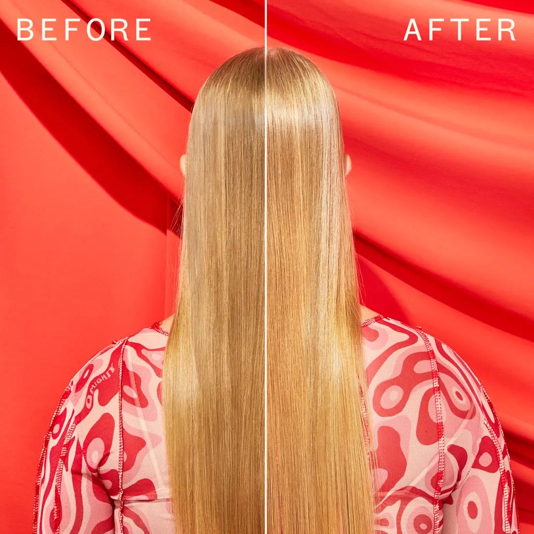 top gloss spray before and after back view