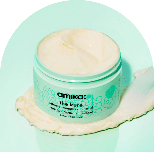 amika the kure mask against a light green background