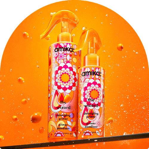 the wizard detangling primer animated gif with sea buckthorn floating in water