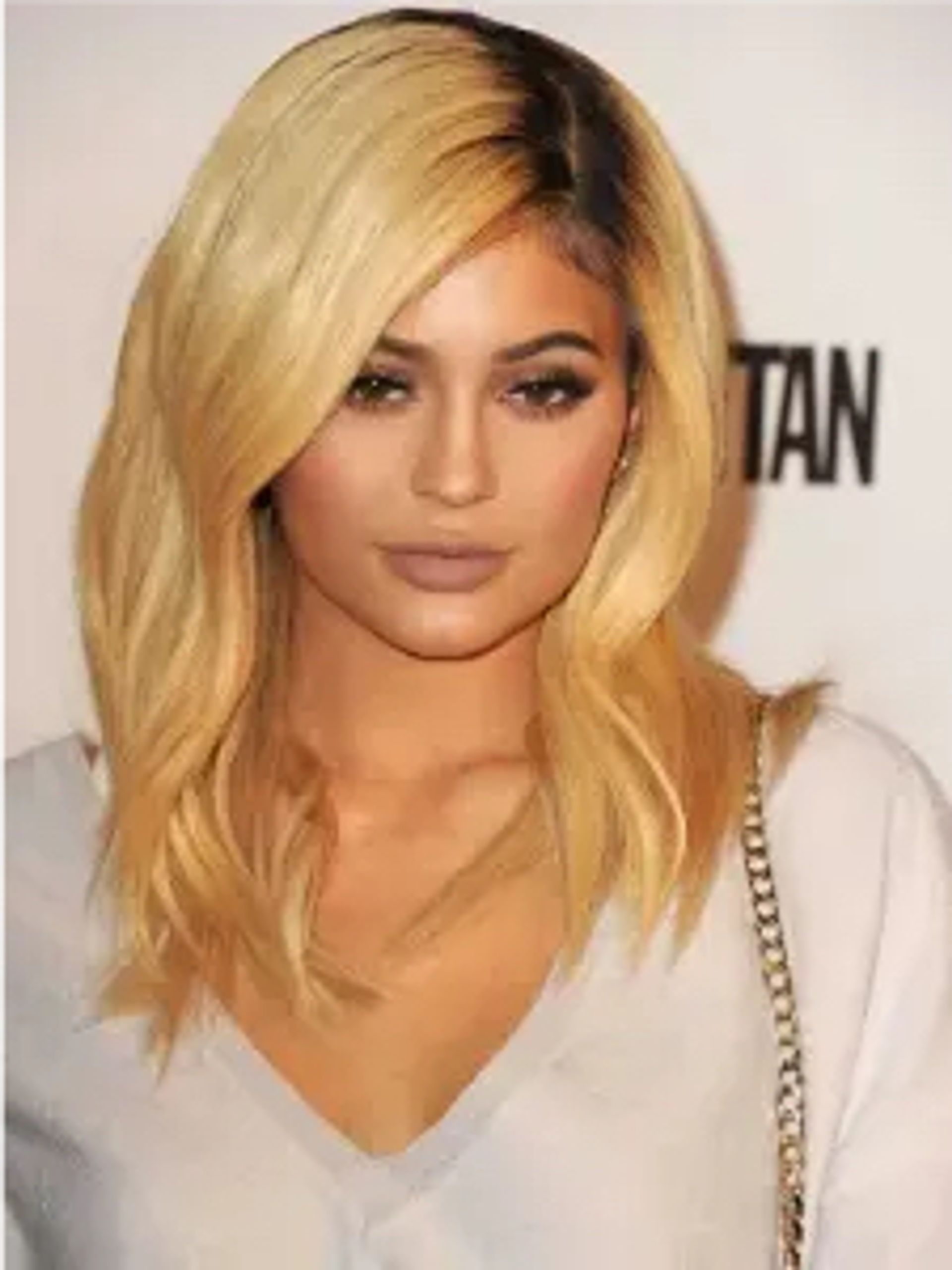 brassy blonde hair