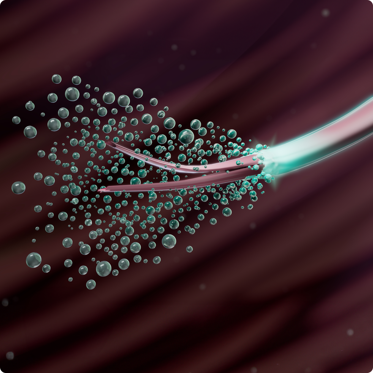 image of a hair cuticle and molecules sealing and repairing the hair