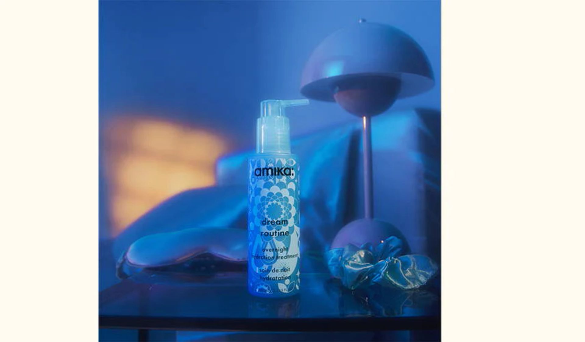 dream routine overnight hydrating treatment on nightstand