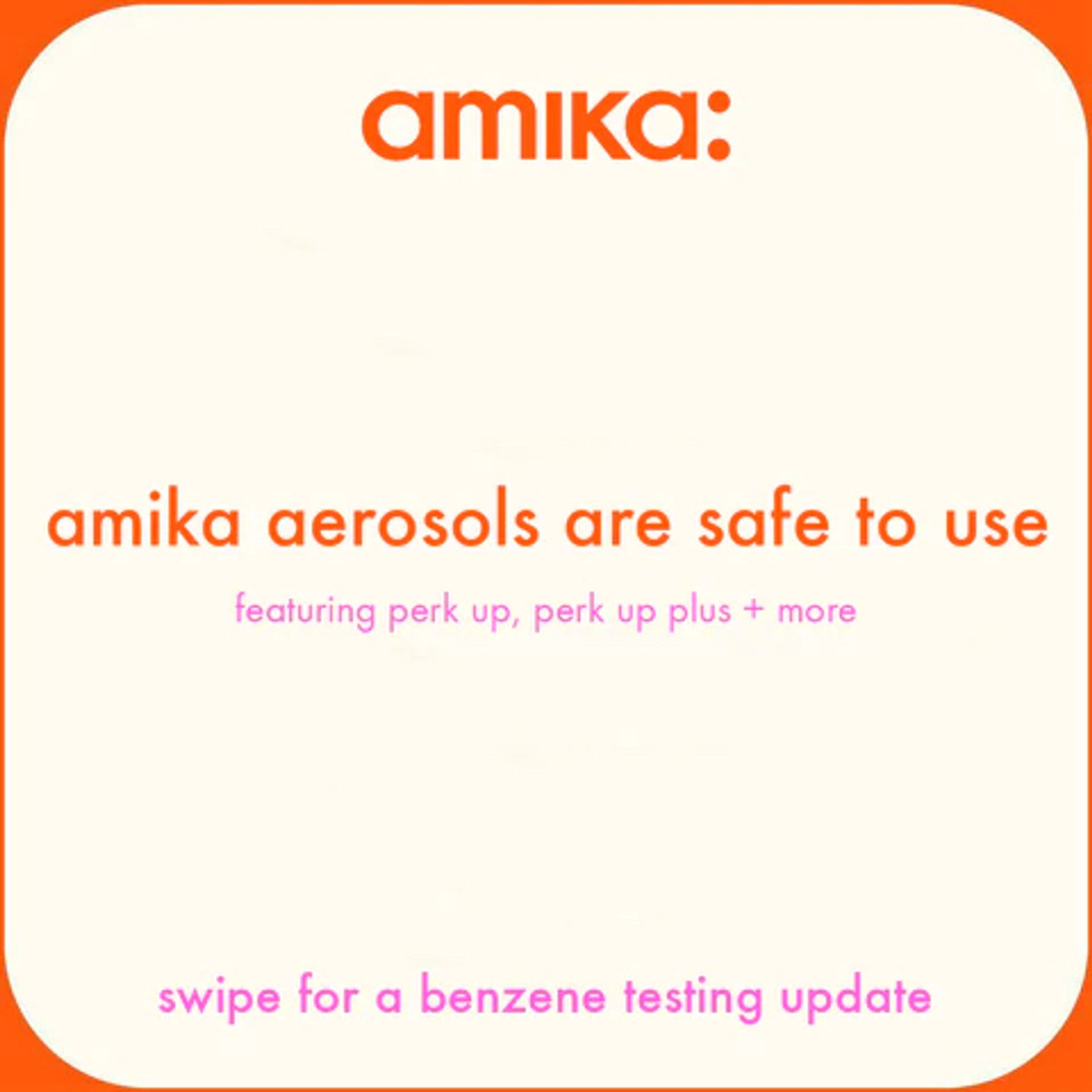 amika aerosols are safe to use graphic