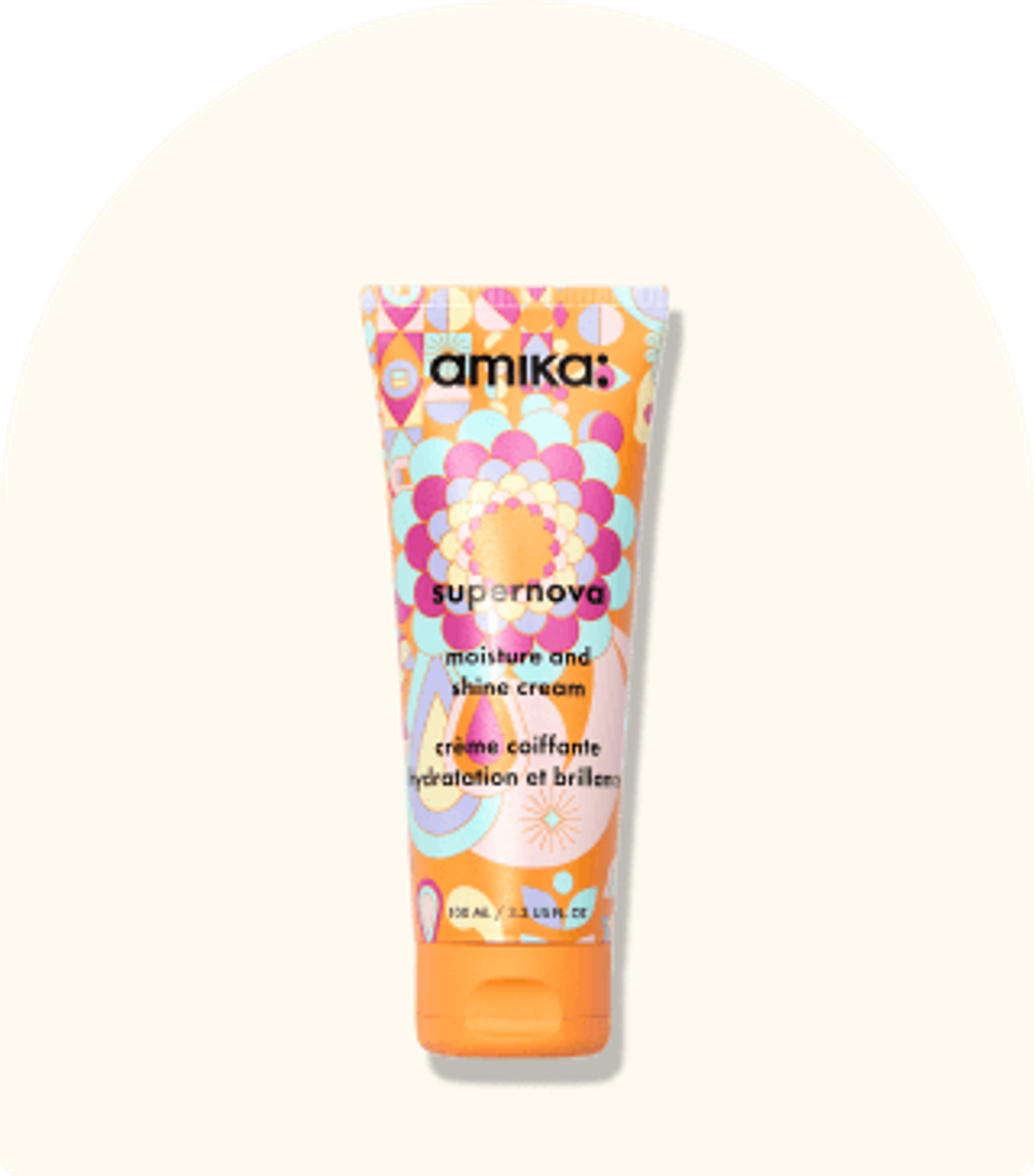 image of the supernova moisture and shine cream against a cream background