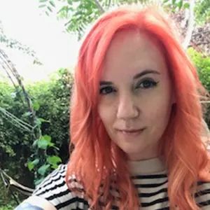 person posing with styled hair