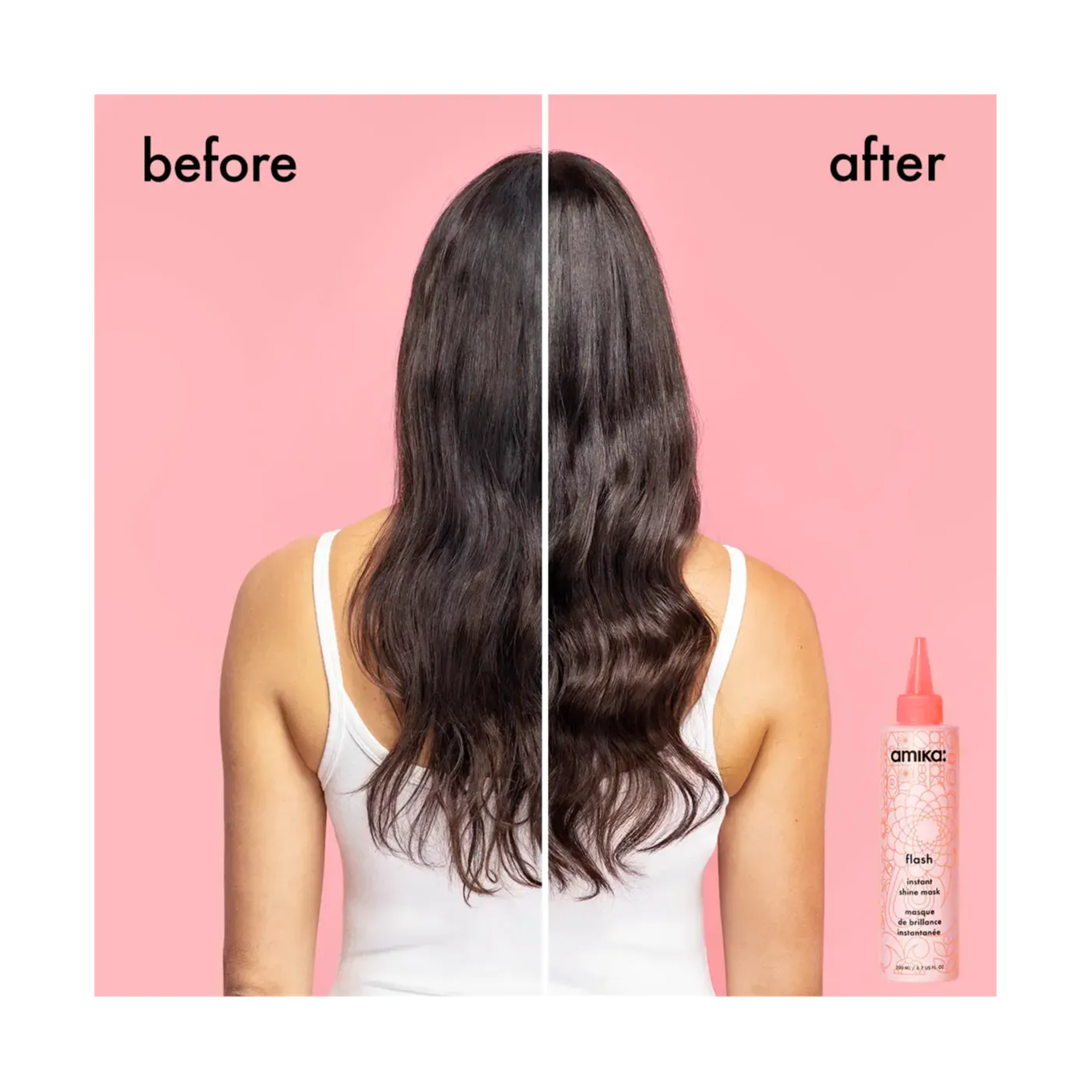flash instant shine mask before and after