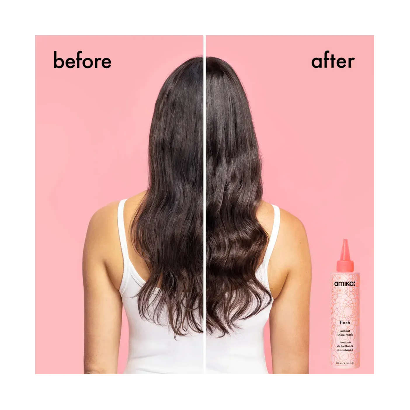 flash instant shine mask before and after