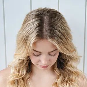 person showing styled hair
