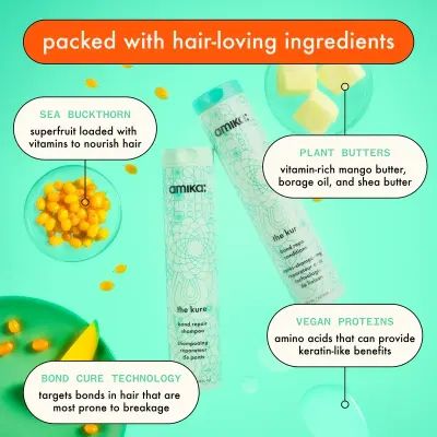 the kure collection - packed with hair-loving ingredients infographic