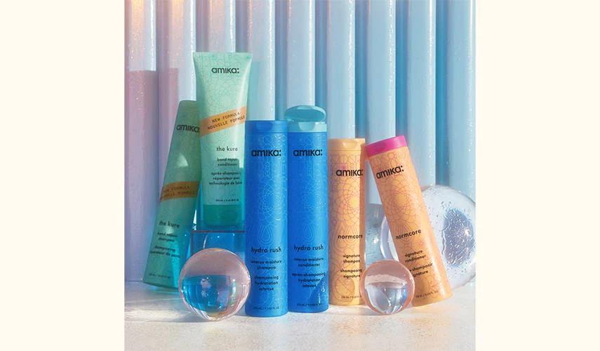 the kure shampoo and conditioner, hydro rush shampoo and conditioner, and normcore shampoo and conditioner