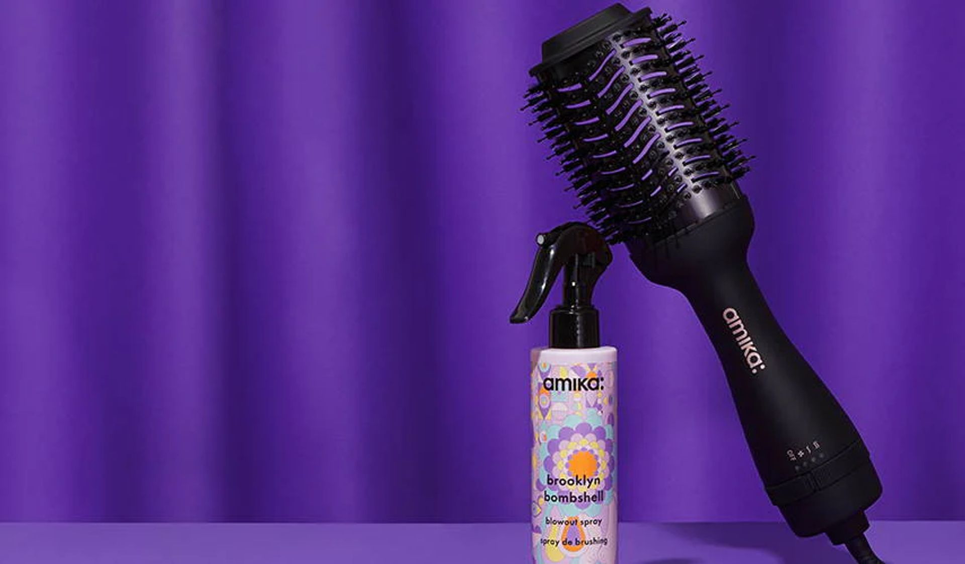 hair blow dryer brush 2.0 and brooklyn bombshell blowout spray