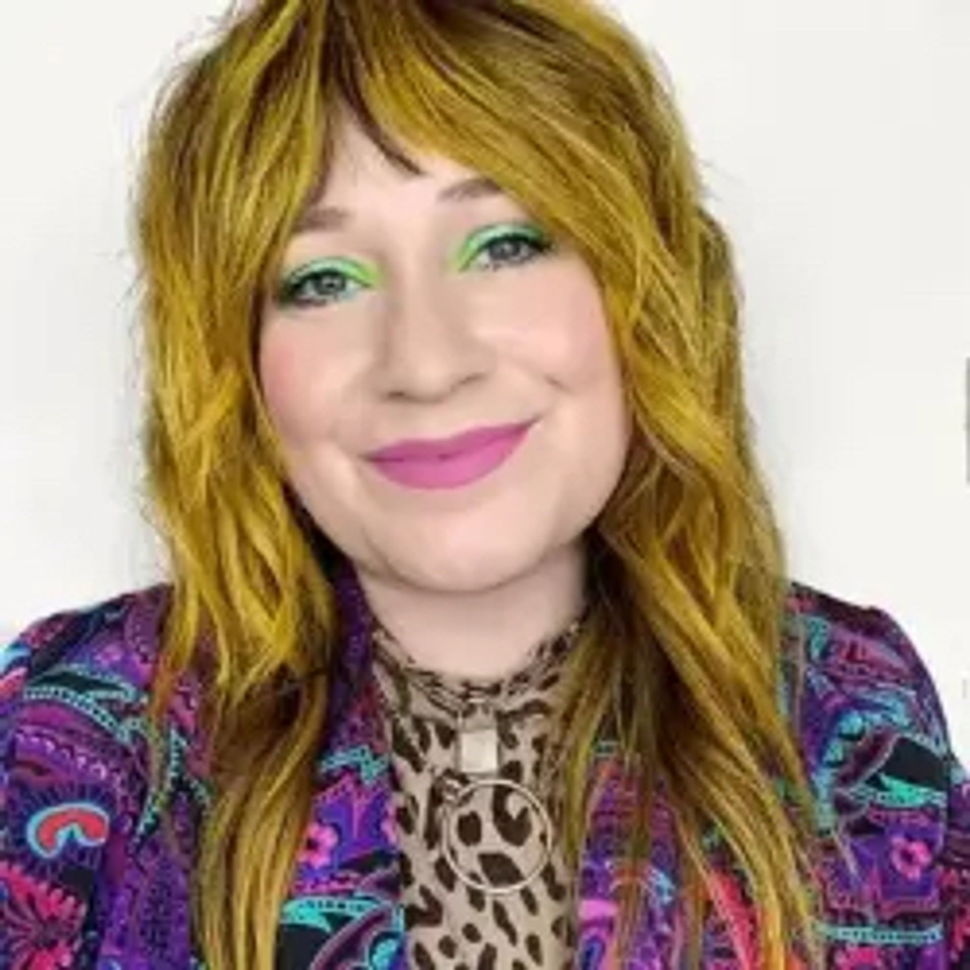 person with colored hair