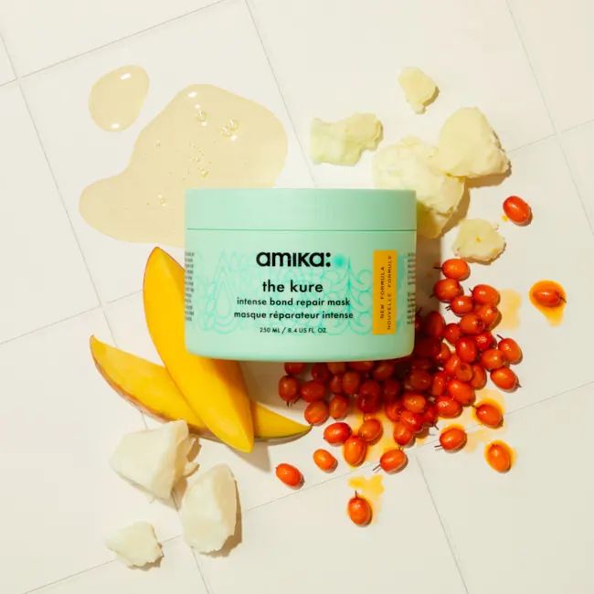 the kure bond repair mask surrounded by ingredients