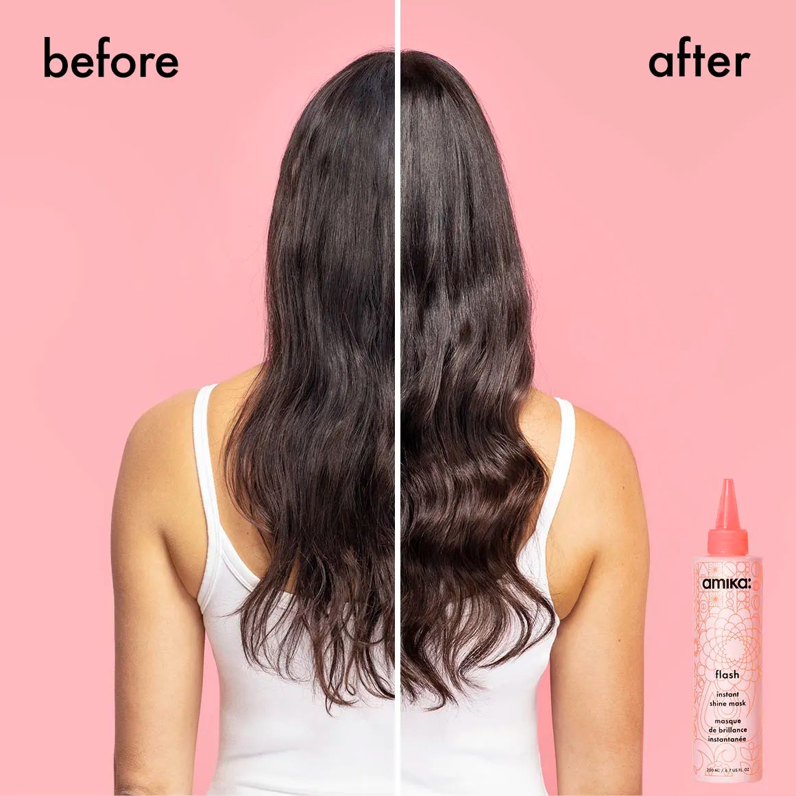 flash instant shine mask before and after