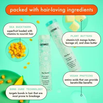 the kure - packed with hair-loving ingredients infographic